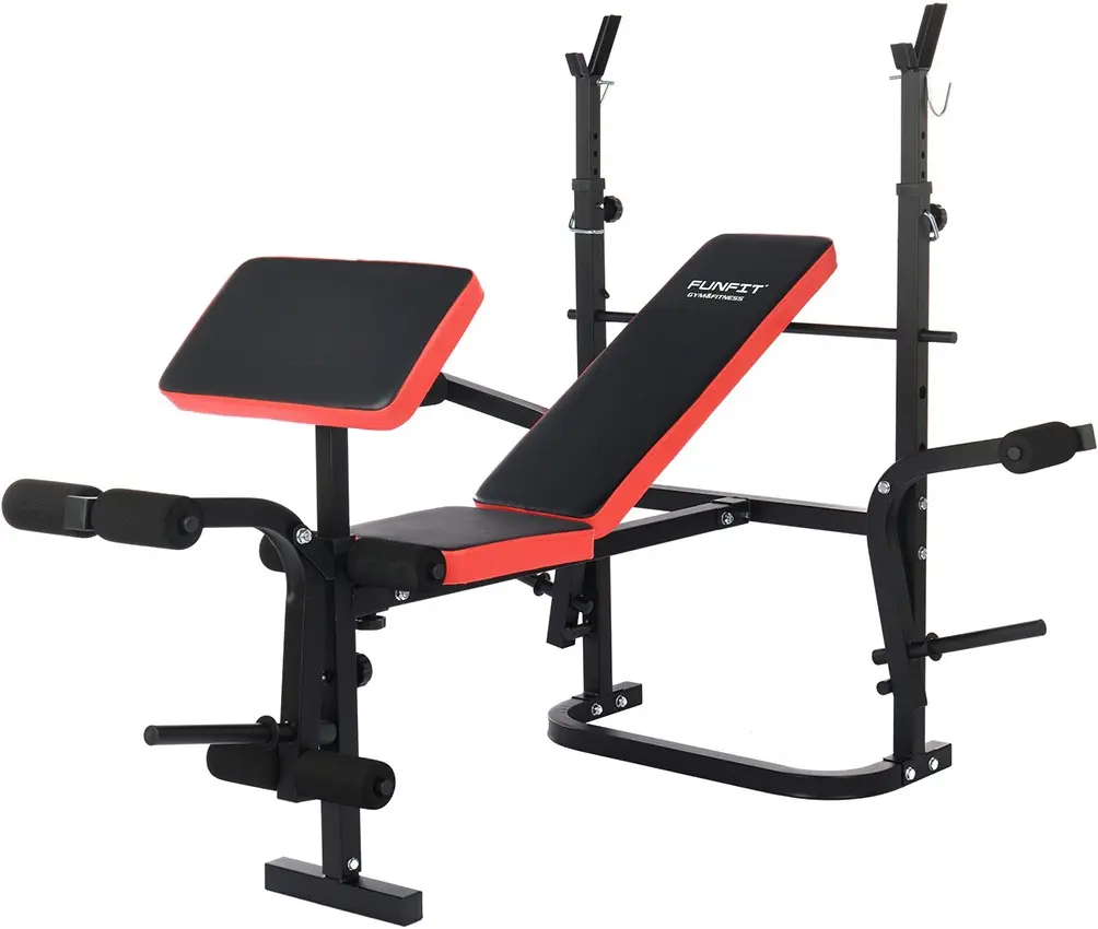 Banca pentru antrenament de forta Funfit Gym&Fitness 4807 (Black/Red)
