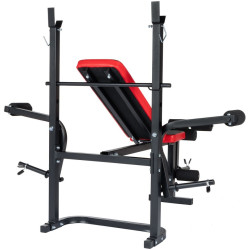 Banca pentru antrenament de forta Funfit Gym&Fitness 4808 (Black/Red) Thumb
