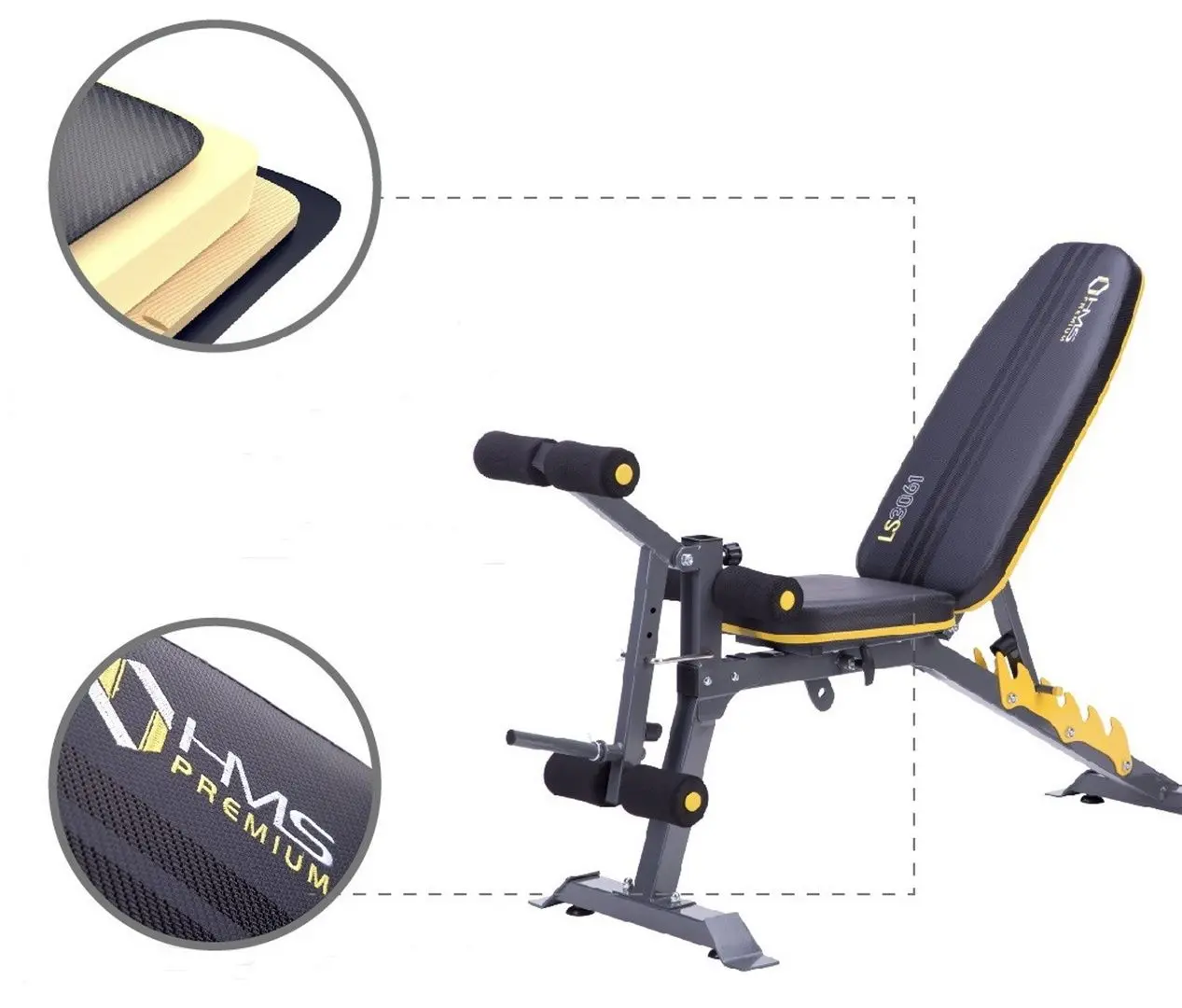 Scaun multifunctional HMS Premium LS3061 (Black/Yellow)