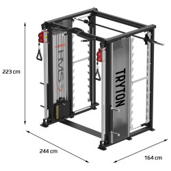 Многофункциональный тренажер HMS Smith Machine 3D Tryton (Black) Thumb