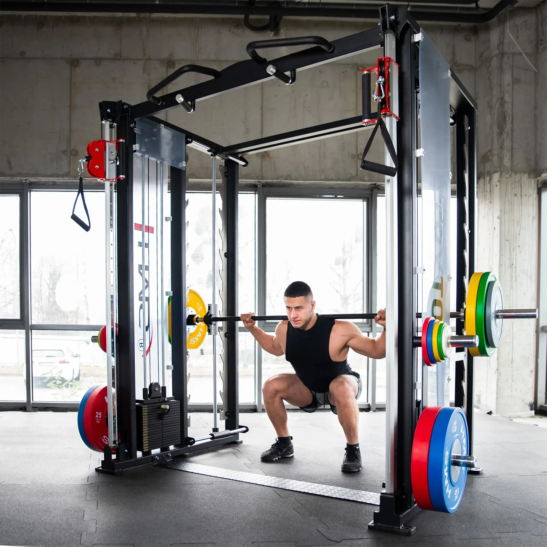 Многофункциональный тренажер HMS Smith Machine 3D Tryton (Black)