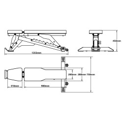 Banca forta reglabila HMS L3150 (Black) Thumb