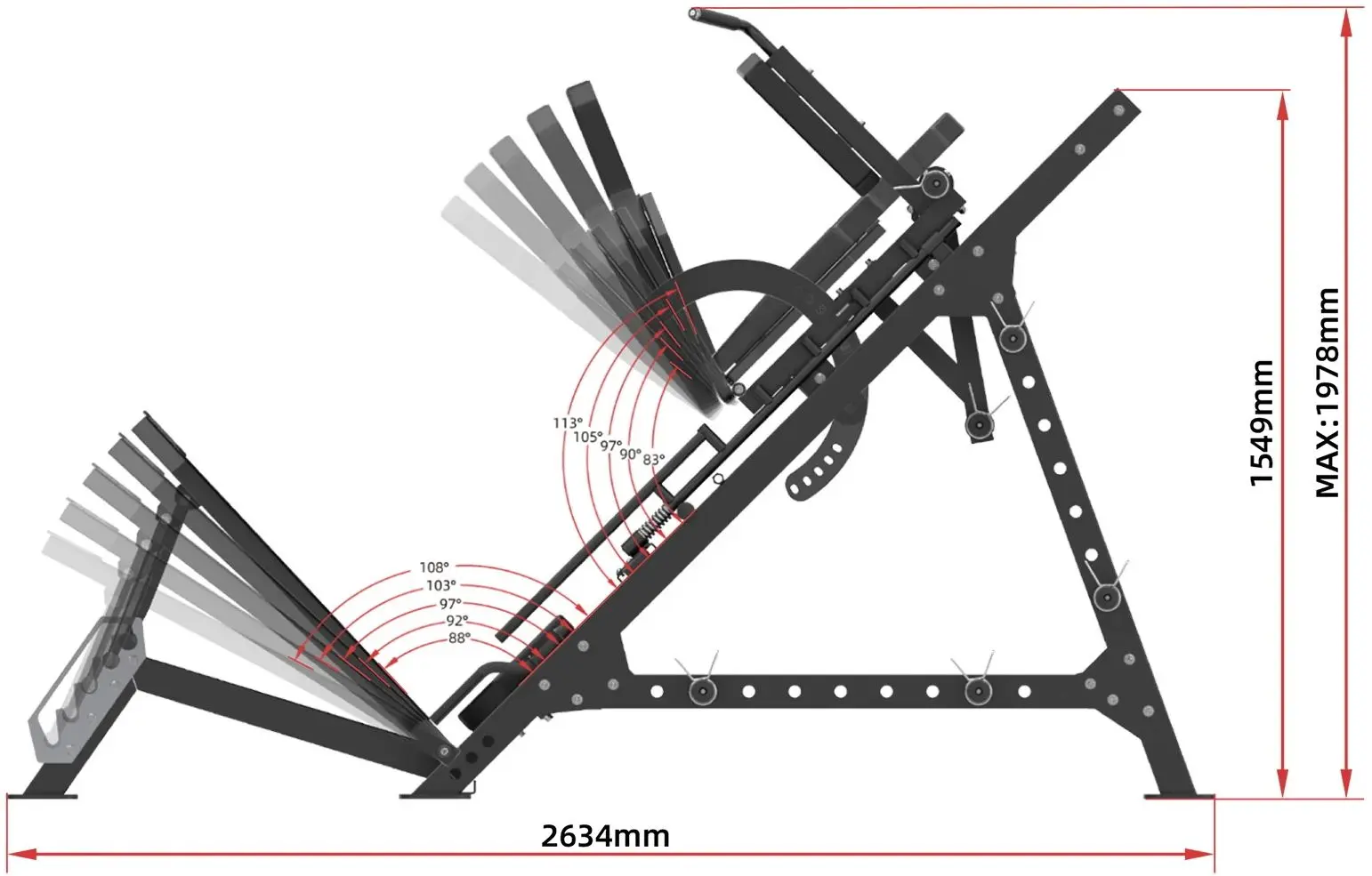 Aparat presă picioare HMS LP3175 (Black)