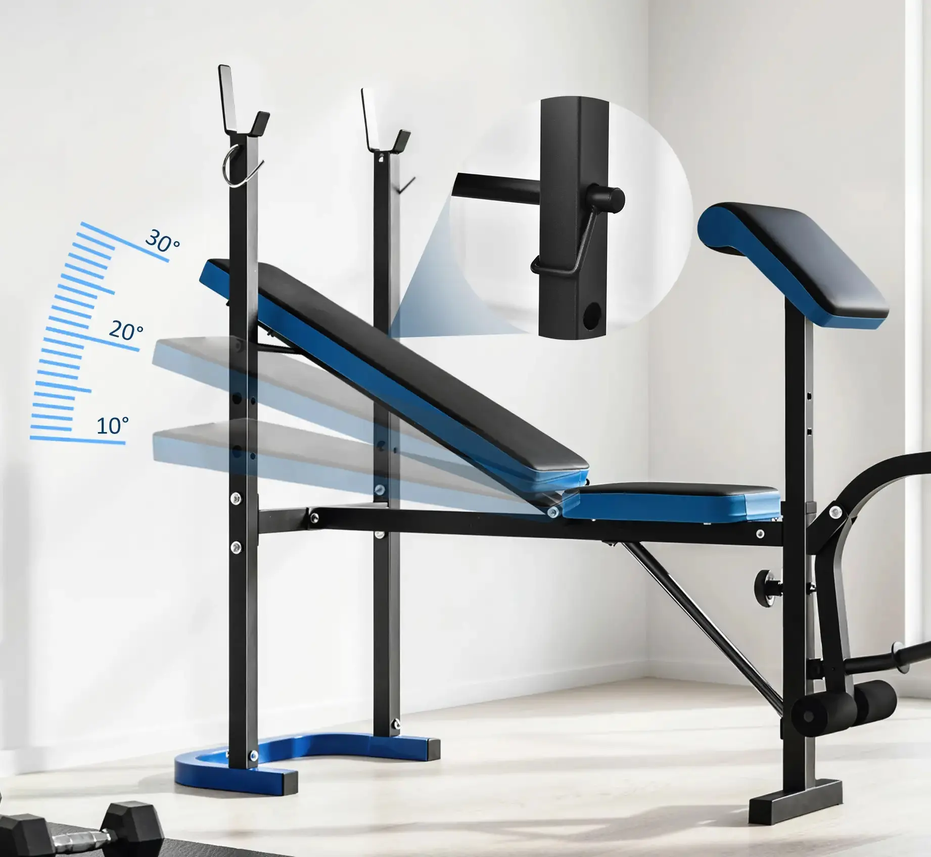 Banca multifunctonala Homcom A91-175 (Blue/Black) - 3