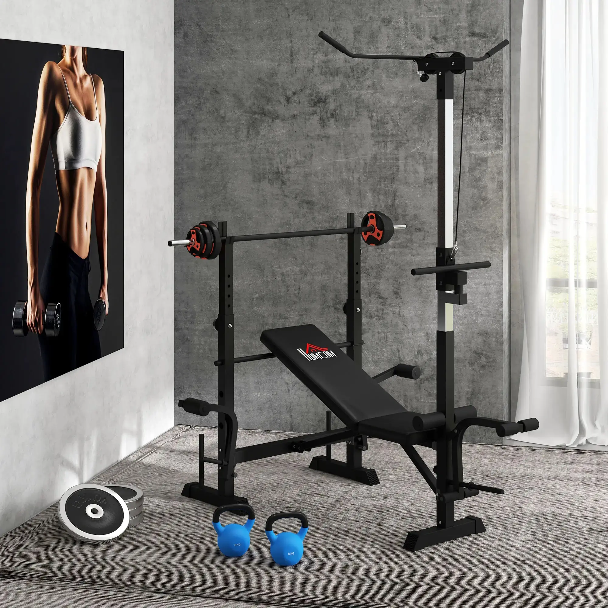 Многофункциональная скамья Homcom A91-209 (Black) - 5