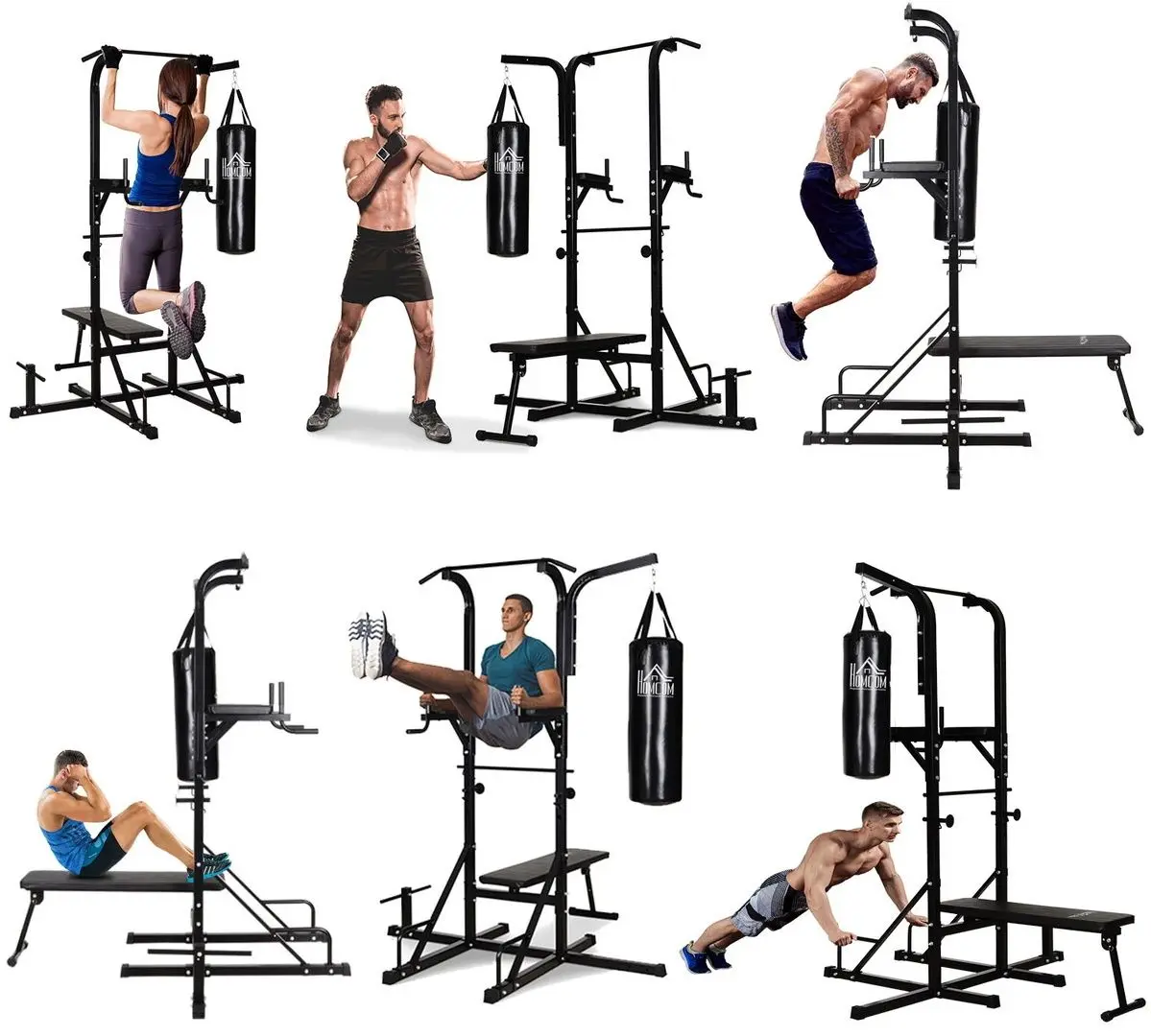 Многофункциональный тренажер Homcom A91-080 (Black)