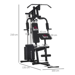 Многофункциональный тренажер Homcom A91-178 (Black) Thumb