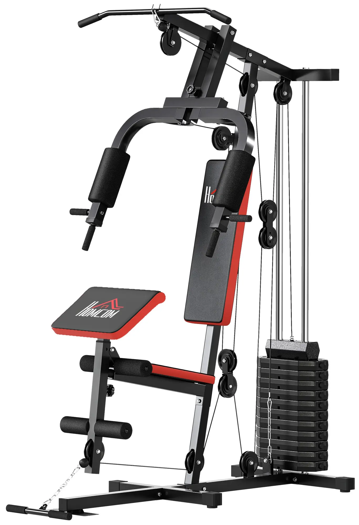 Aparat multifunctional sportiv Homcom A91-178RD (Black/Red) - 2