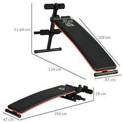 Banca abdominala Homcom A91-082 (Black) Thumb