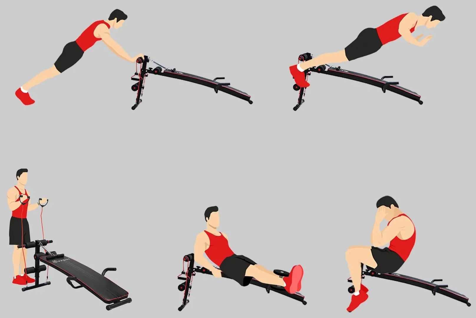 Banca pentru genuflexiuni Homcom  A91-072 (Black)