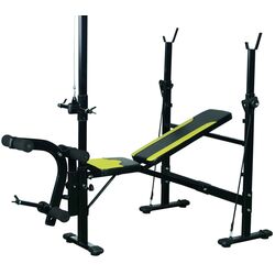 Скамья многофункциональная Homcom A91-034 (Black/Yellow)