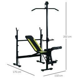 Скамья многофункциональная Homcom A91-034 (Black/Yellow) Thumb
