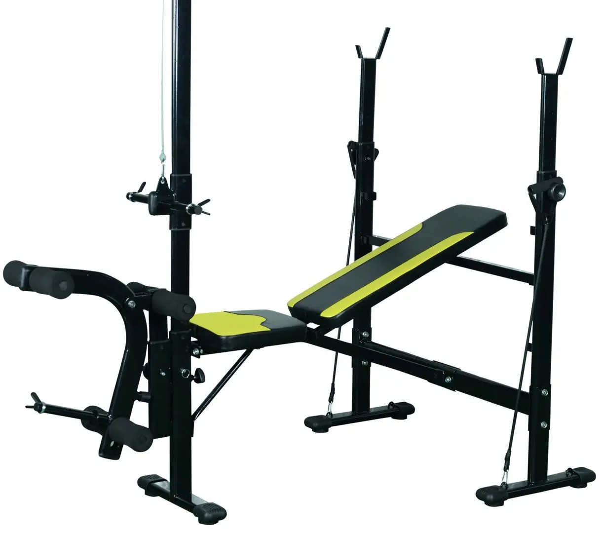Скамья многофункциональная Homcom A91-034 (Black/Yellow)