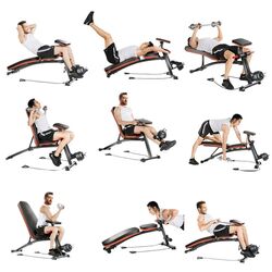 Скамья многофункциональная Homcom A91-062 (Black/Red) Thumb