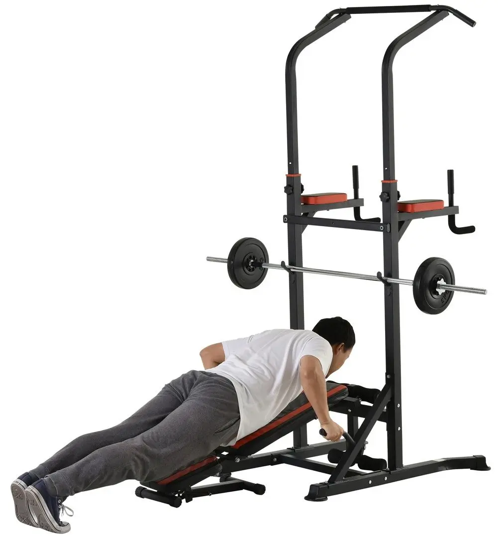 Скамья многофункциональная Homcom A91-092RD (Black/Red) - 9