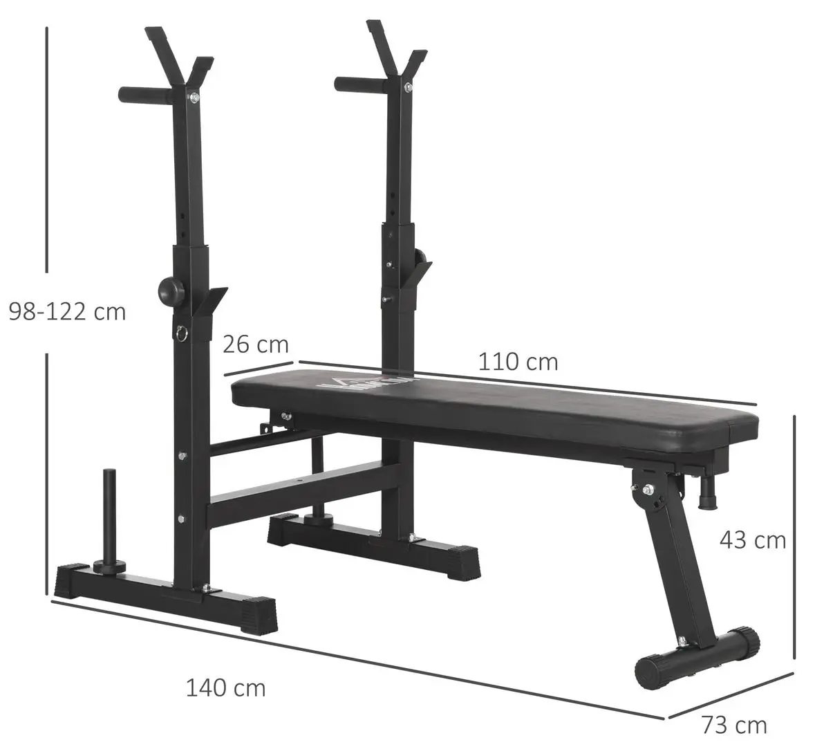 Banca multifunctionala Homcom A91-180 (Black)