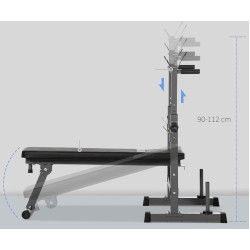 Скамья многофункциональная Homcom A91-180GY (Grey) Thumb