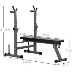 Скамья многофункциональная Homcom A91-180GY (Grey) Thumb