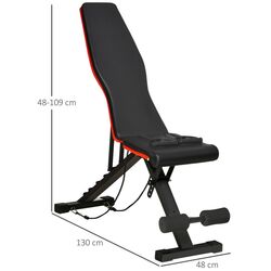 Banca forta reglabila Homcom A91-191V01 (Black/Red) Thumb