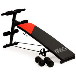 Banca pentru antrenament de forta + gantere Modern Home UD2101 (Black/Red)