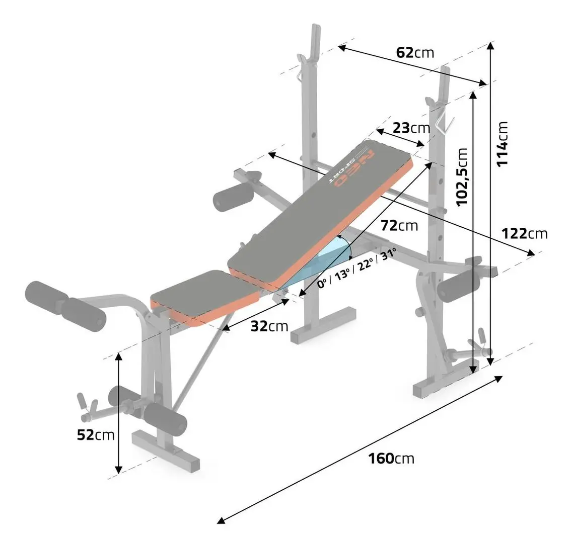 Banca multifunctionala Neo-Sport NS-201 (Black/Red)