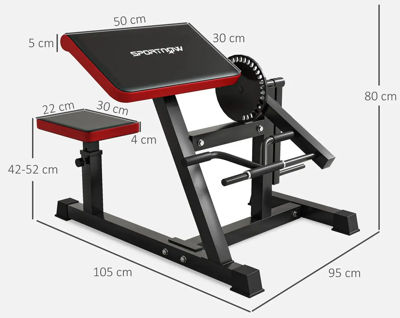 Banca multifunctionala Sportnow A91-327V00BK (Black/Red)