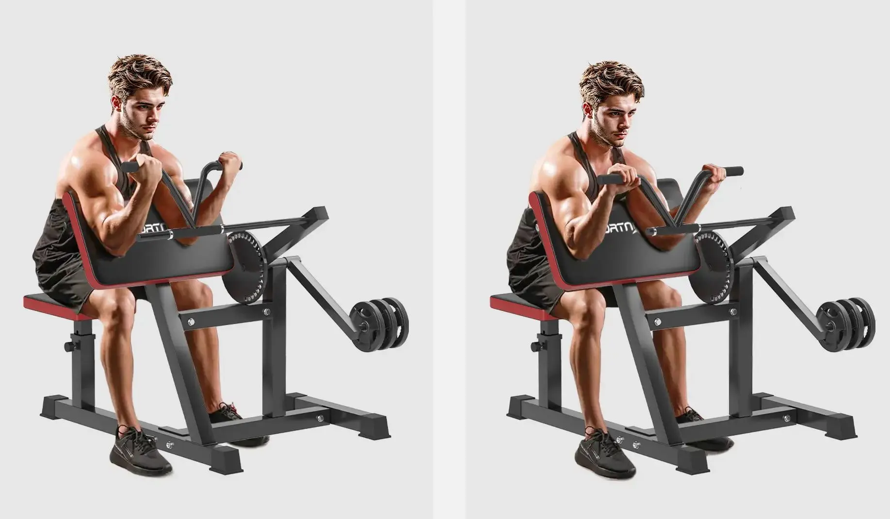 Banca multifunctionala Sportnow A91-327V00BK (Black/Red)