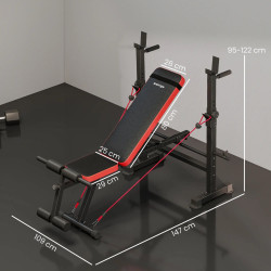 Скамья многофункциональная Sportnow A91-435V00RD (Red/Black) Thumb