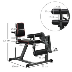 Тренажер для разгибания-сгибания ног Sportnow A91-332V00BK (Black) Thumb