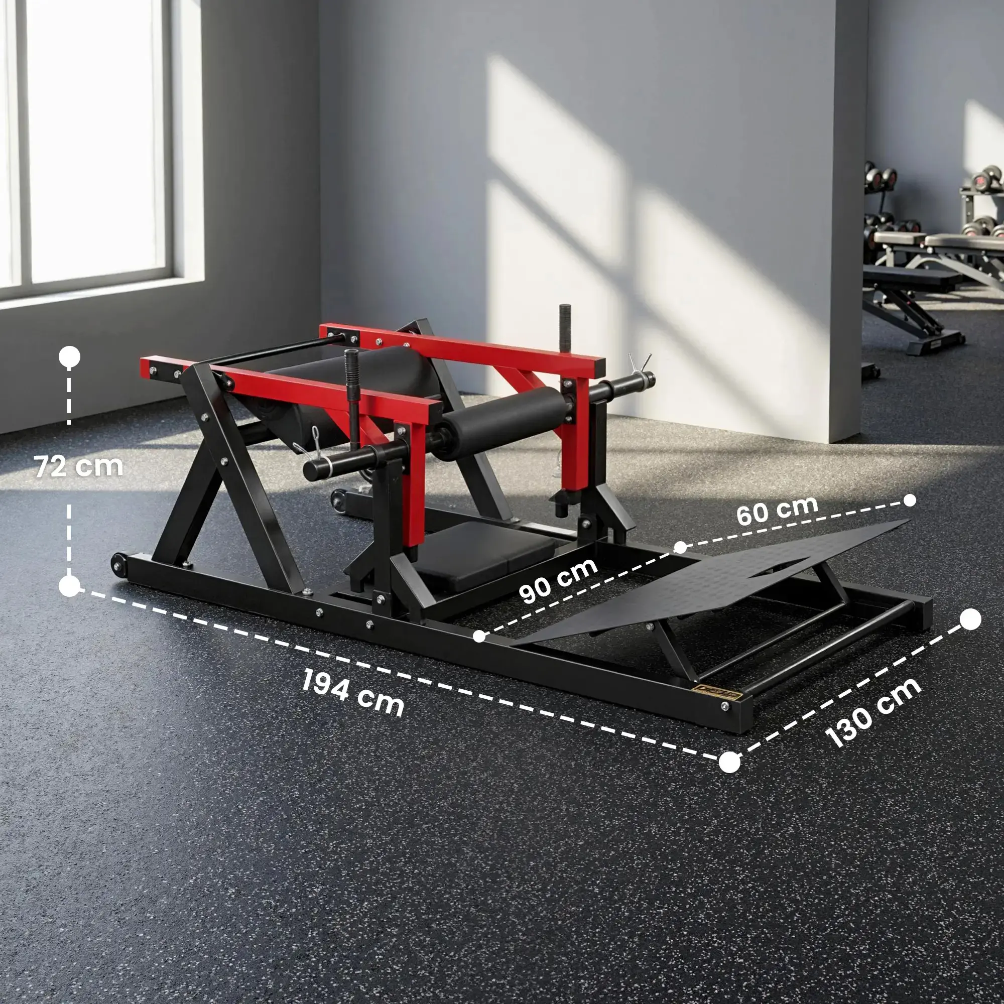 Тренажер для ягодичного мостика Sportnow A91-468V00RD (Black/Red) - 3