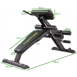 Banca pentru antrenament de forta Tunturi CT80 (Black/Green) Thumb