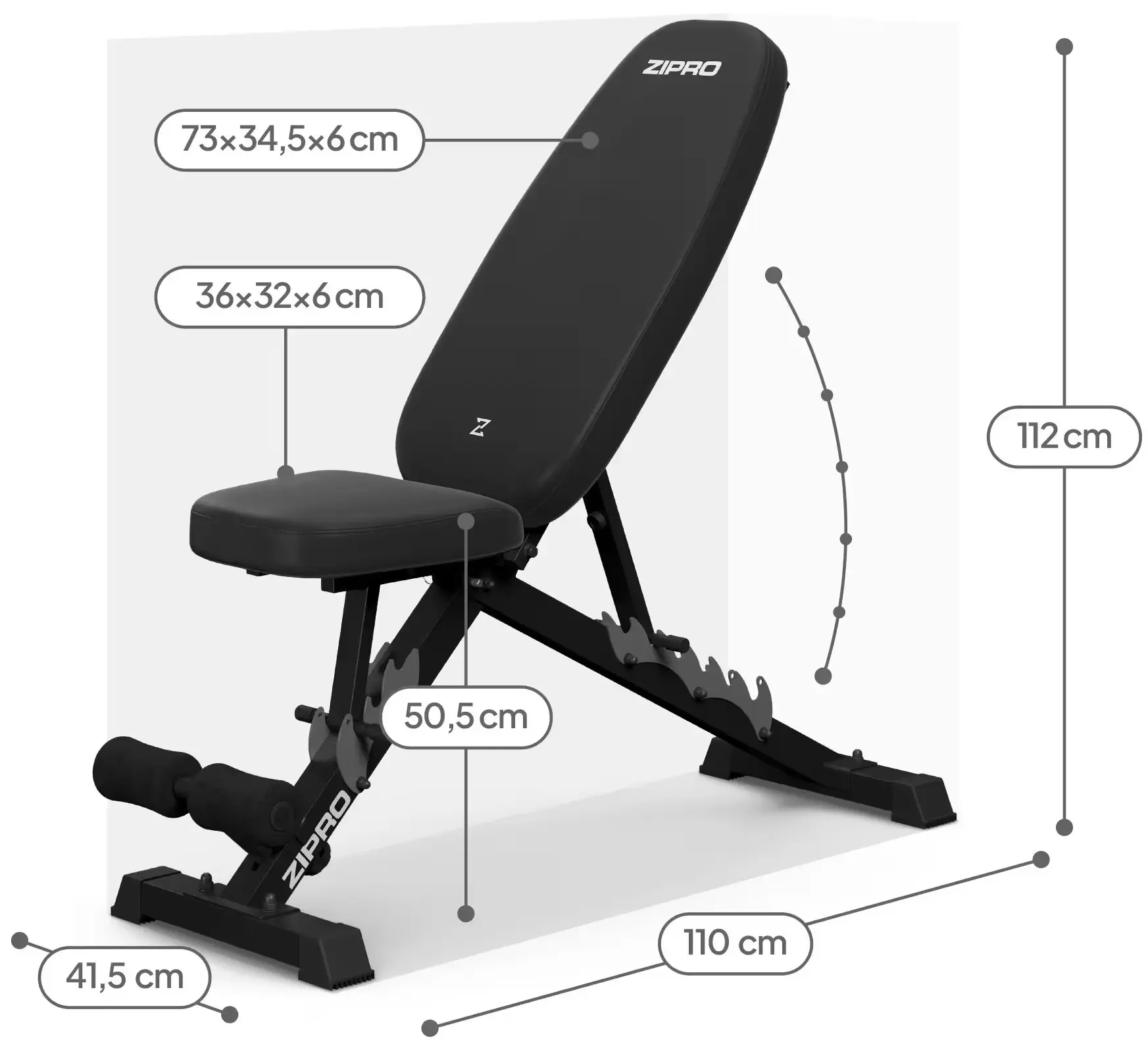 Banca forta reglabila Zipro Jacked (Black) - 6
