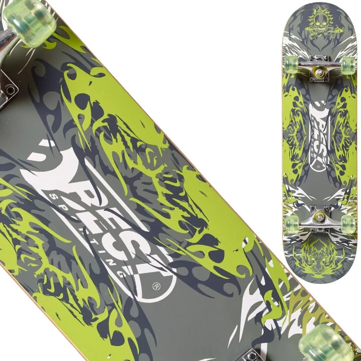 Skateboard Best Sporting Ghost 303174 (Green/Grey) - 2