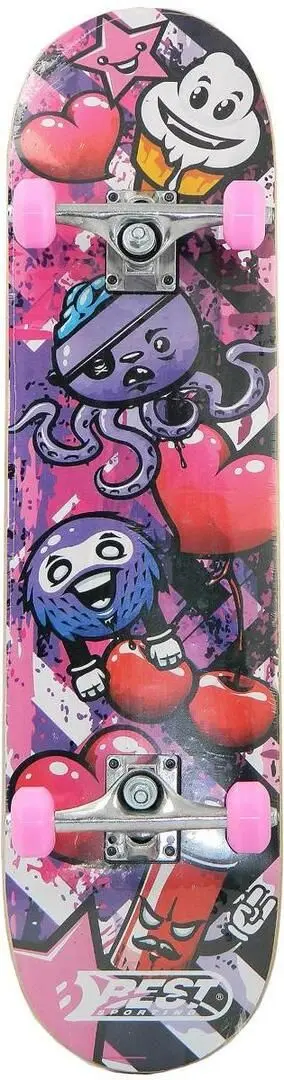 Skateboard Best Sporting Octopus Pink (Black/Pink)