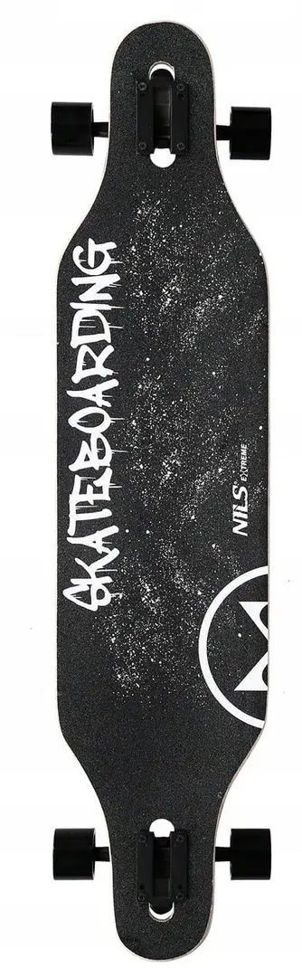 Лонгборд Nils Extreme Wood Skull (Black/White)