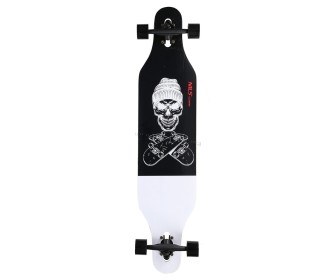 Longboard Nils Extreme Wood Skull2 (Black/White)