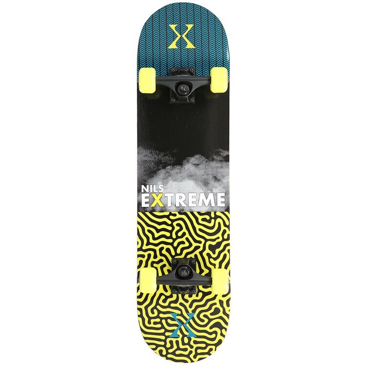 Скейтборд Nils Extreme Brain CR3108SA (Yellow/Black)
