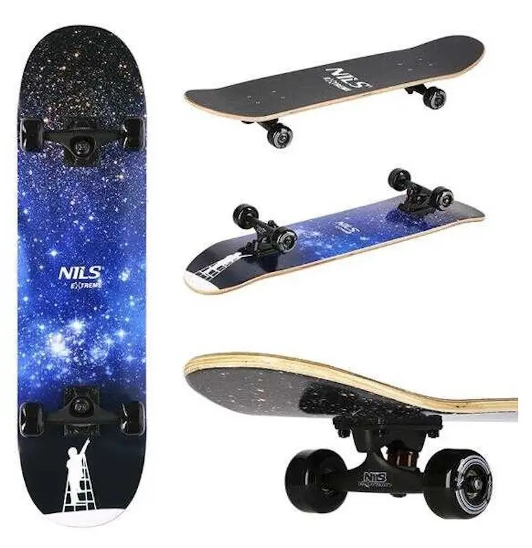Skateboard Nils Extreme CR3108SA Space Star (Black/Blue) - 5