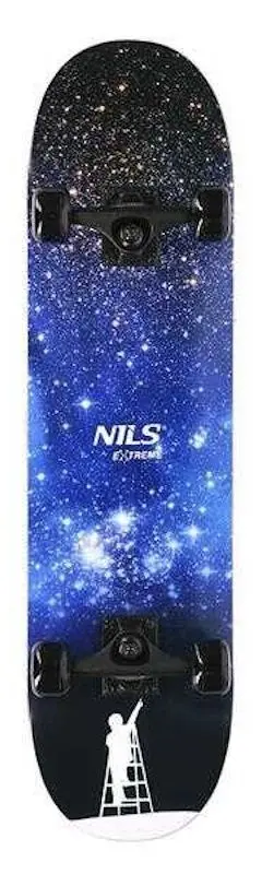 Skateboard Nils Extreme CR3108SA Space Star (Black/Blue)