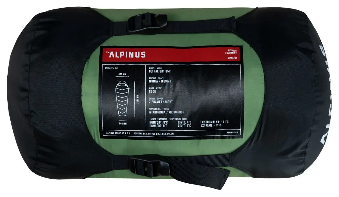 Sac de dormit Alpinus Ultralight 850 (Green) - 7
