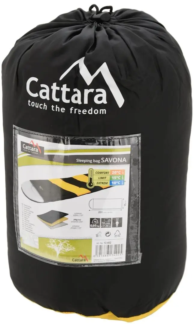 Спальный мешок Cattara Savona 10°C (Black/Yellow) - 3