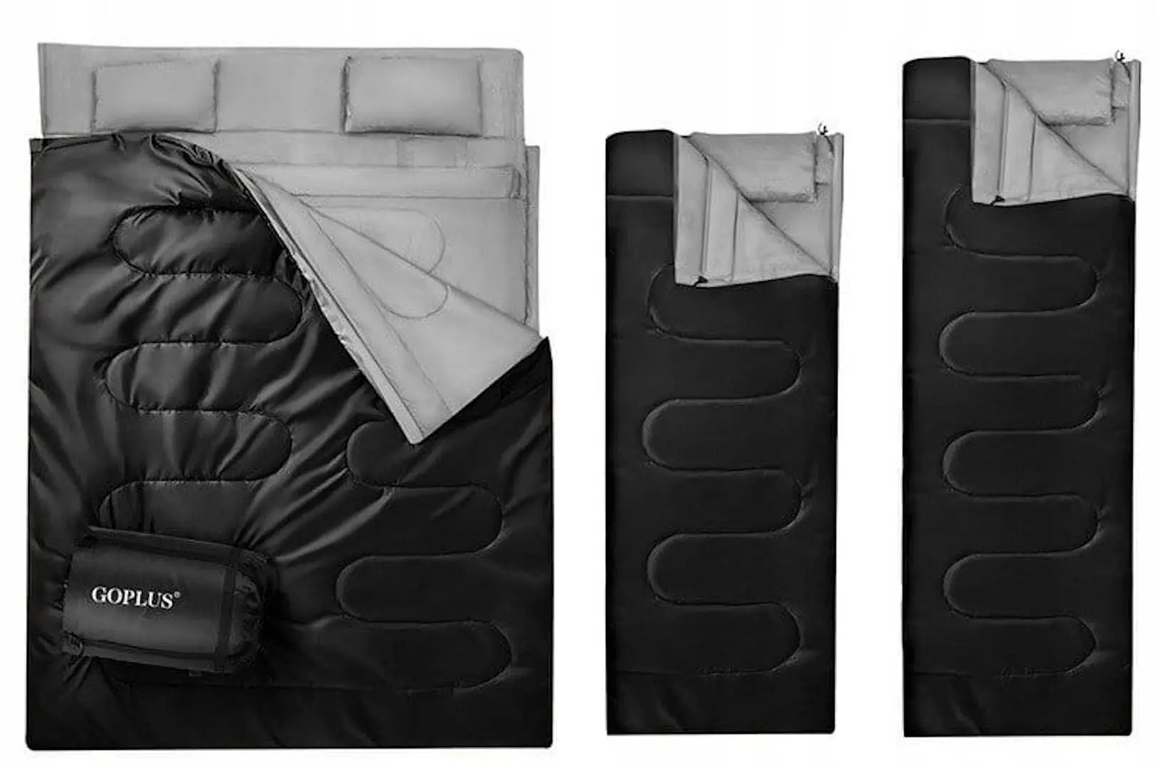 Sac de dormit dublu Costway OP3650BK (Black) - 3