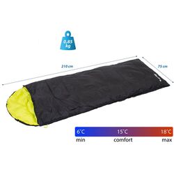 Спальный мешок HI-TEC Mumio (Anthracite/Yellow) Thumb