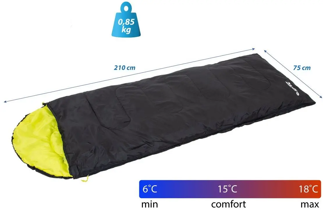 Спальный мешок HI-TEC Mumio (Anthracite/Yellow) - 5