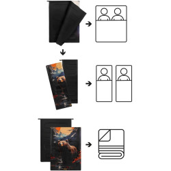 Sac de dormit 3in1 Nils Camp NC3601 Bear (Black) Thumb