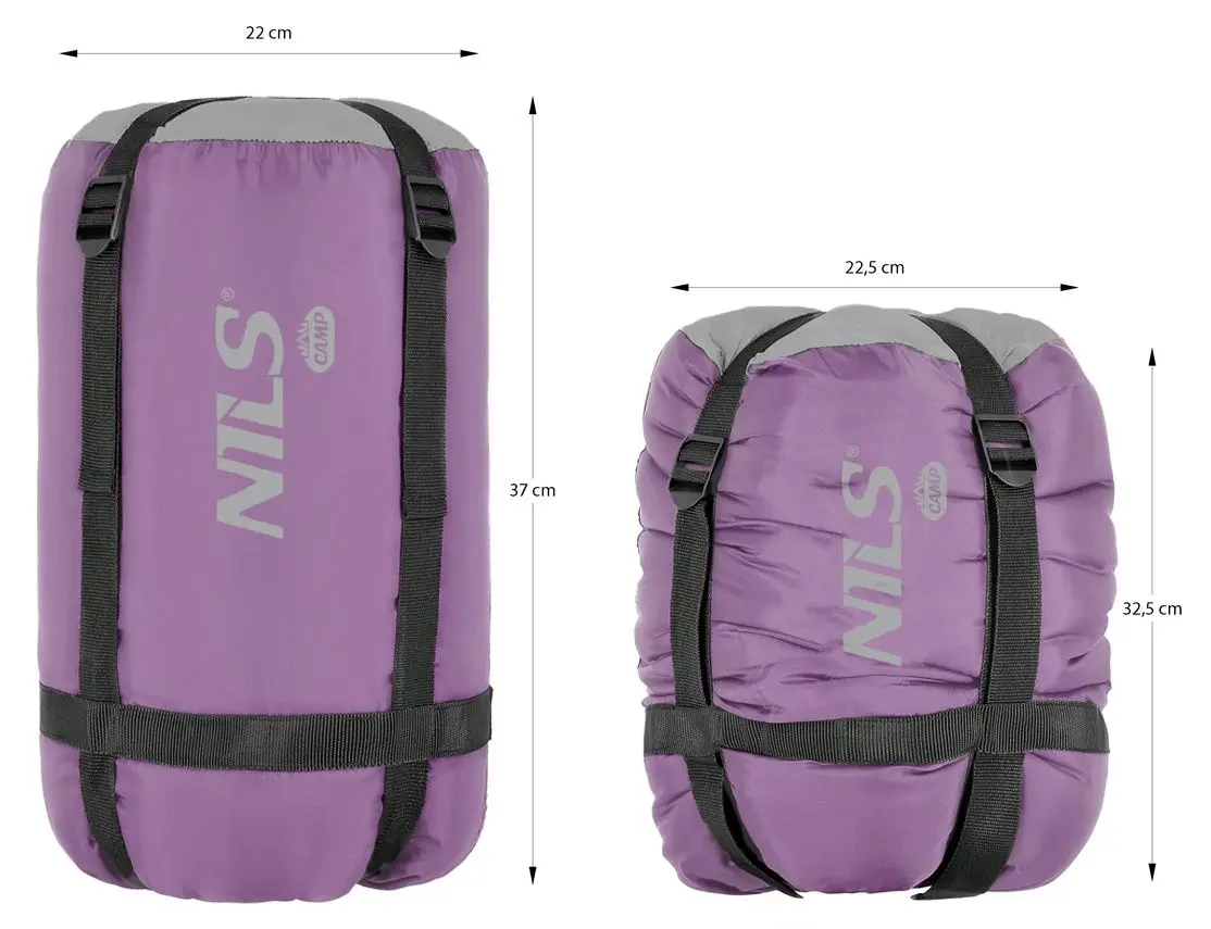 Sac de dormit Nils Camp NC2008 (Grey/Violet)