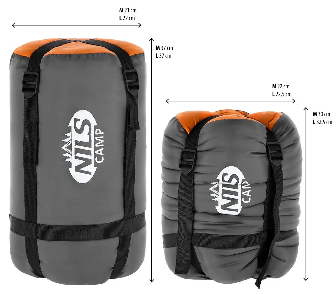 Sac de dormit Nils Camp NC2008 L (Grey/Orange) - 10