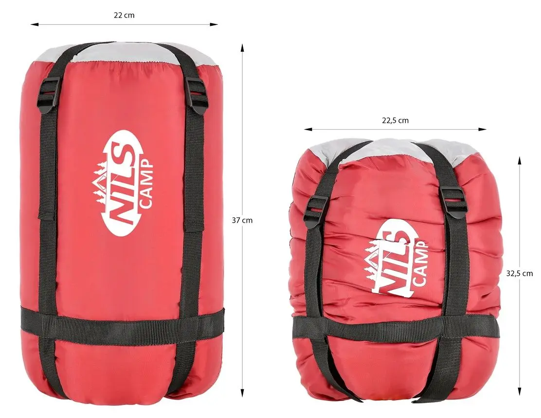Sac de dormit Nils Camp NC2008 L (Maroon/Grey)