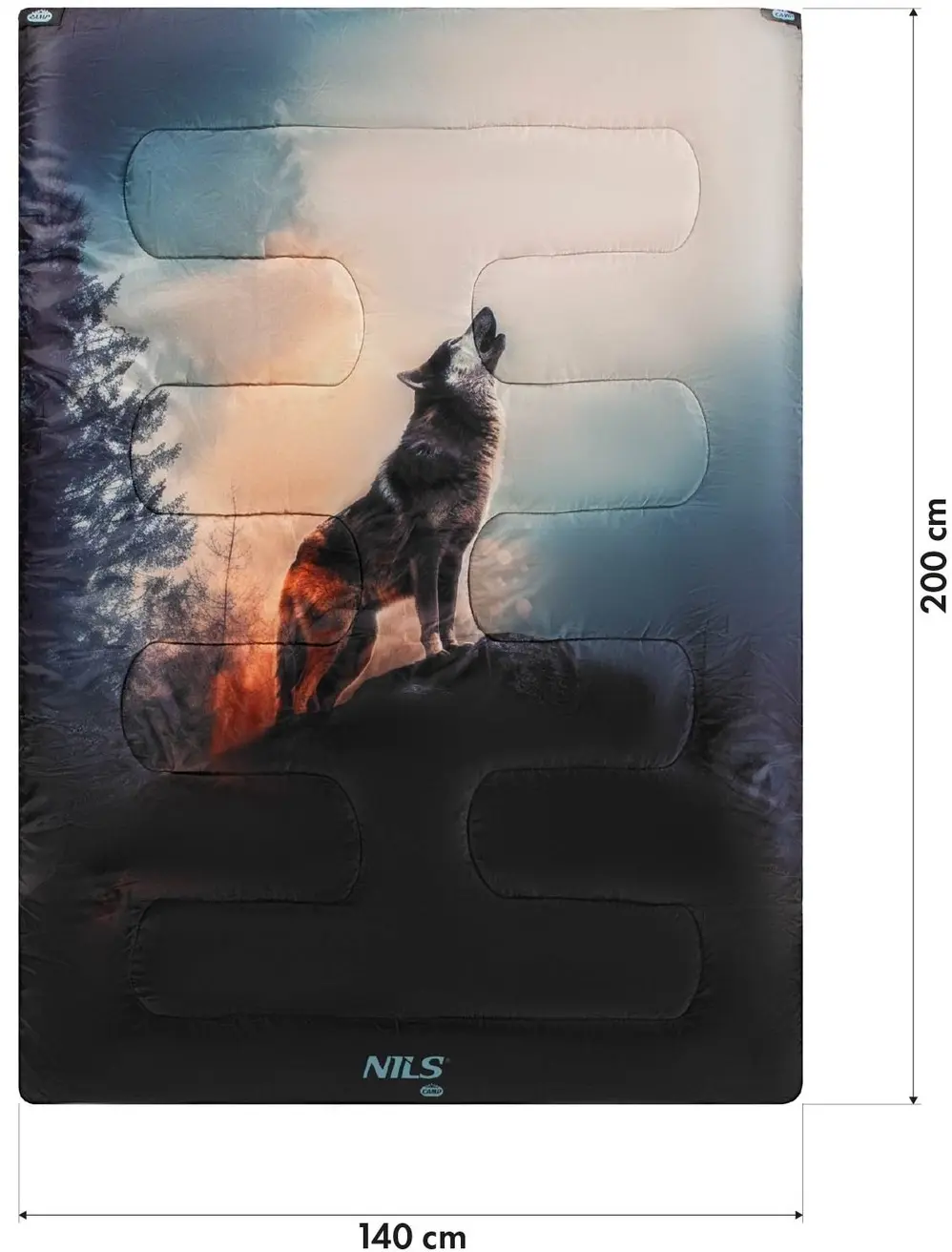 Sac de dormit Nils Camp NC3601 Wolf (Black) - 8