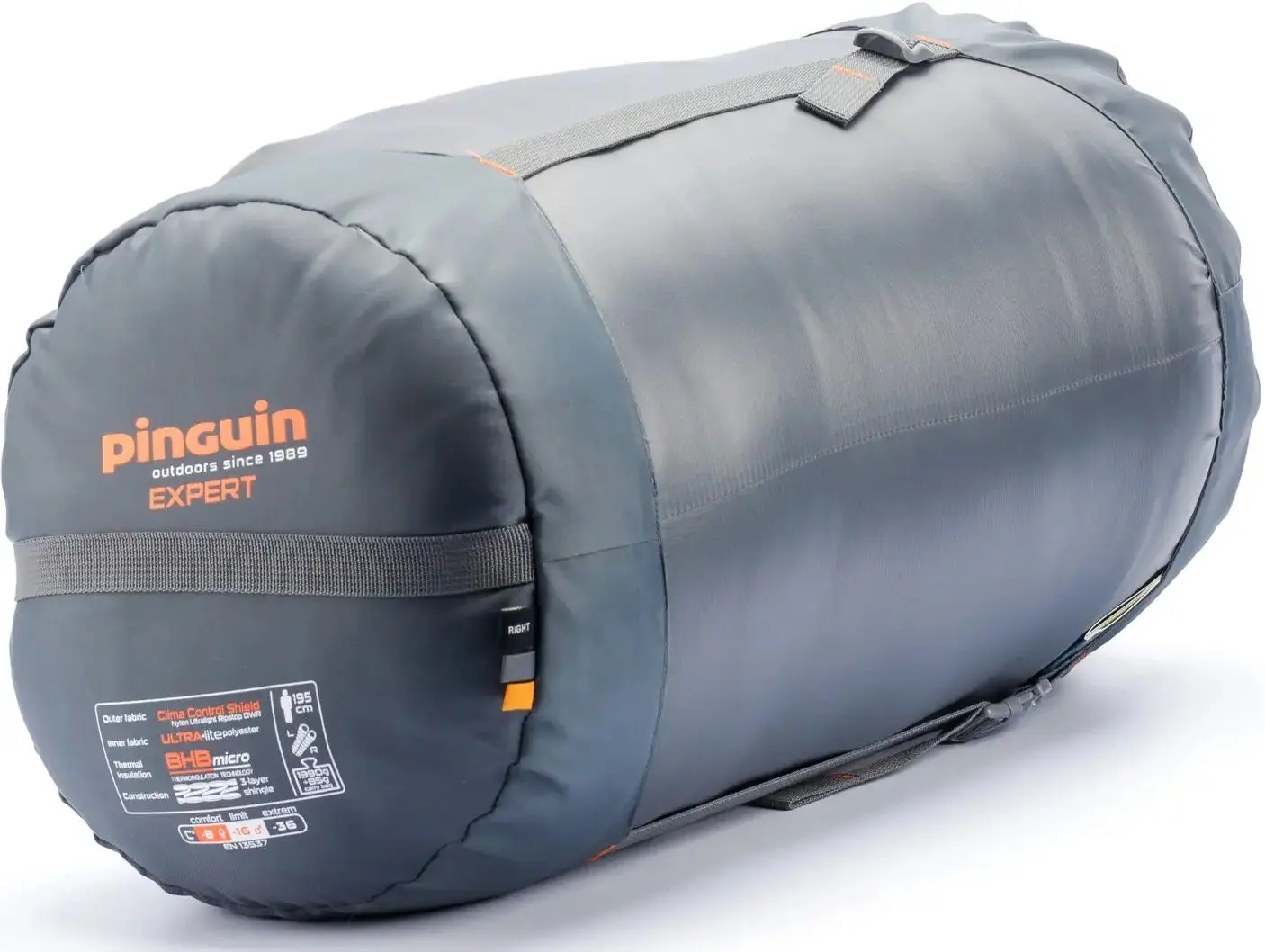 Спальный мешок Pinguin Expert R (Grey) - 15